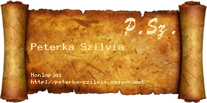 Peterka Szilvia névjegykártya